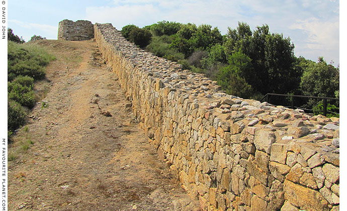 View northwards along Stageira's long south wall from the viewing platform at My Favourite Planet