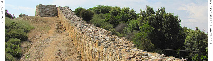 The Classical defense walls and tower of the Stageira acropolis, Halkidiki, Macedonia, Greece at My Favourite Planet