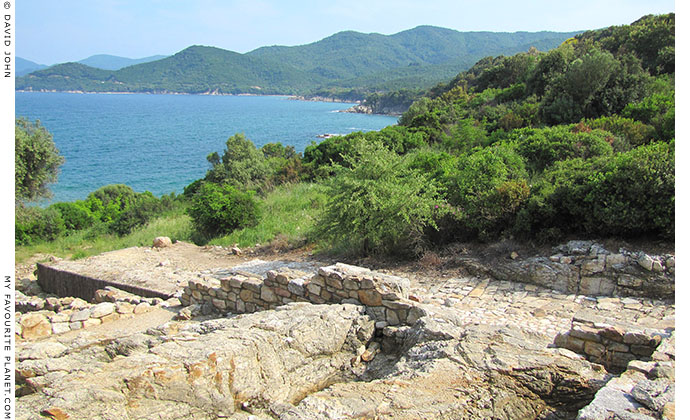 A paved street in Ancient Stageira, Halkidiki, Macedonia, Greece at My Favourite Planet