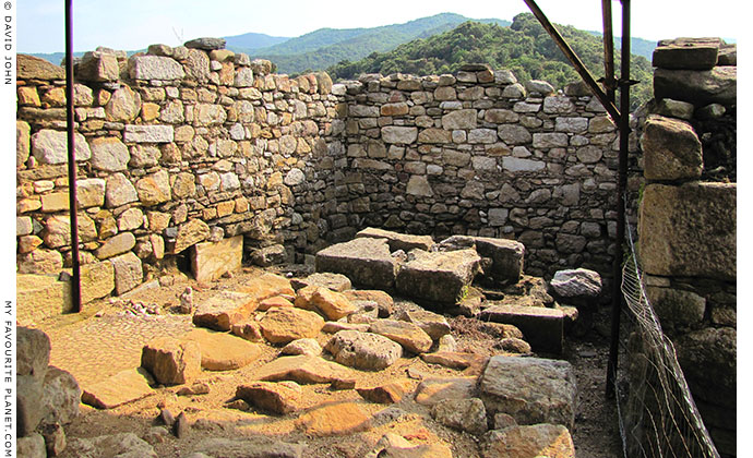 The interior of the Byzantine tower built into the Hellenistic building on the North Hill of Stageira, Halkidiki, Macedonia, Greece at My Favourite Planet