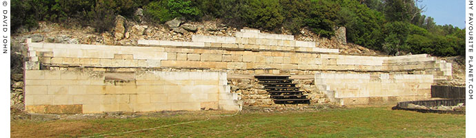 The Classical stoa of Stageira's agora, Halkidiki, Macedonia, Greece at My Favourite Planet