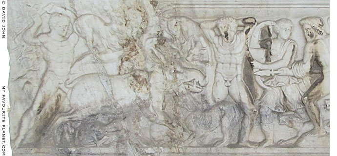 Marble relief depicting the mythical hunt of the Kalydonian Boar at My Favourite Planet Marble relief depicting the mythical hunt of the Kalydonian Boar at My Favourite Planet