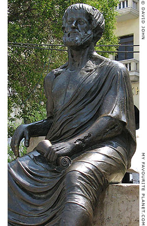 Bronze statue of Aristotle on Aristotle Square, Thessaloniki, Greece Bronze statue of Aristotle on Aristotle Square, Thessaloniki, Greece