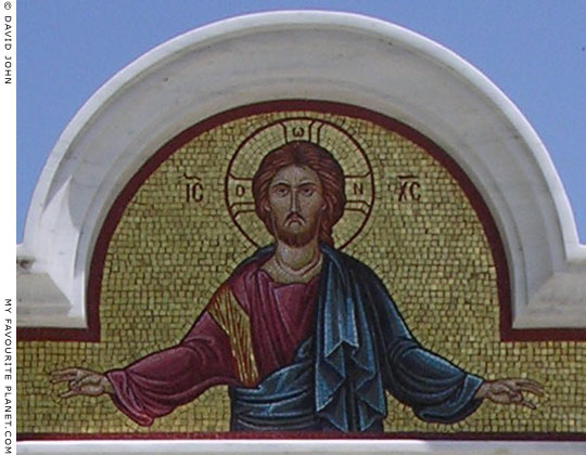 Mosaic of Christ the Pantocrator in Veria, Macedonia, Greece at My Favourite Planet Mosaic of Christ the Pantocrator in Veria, Macedonia, Greece at My Favourite Planet
