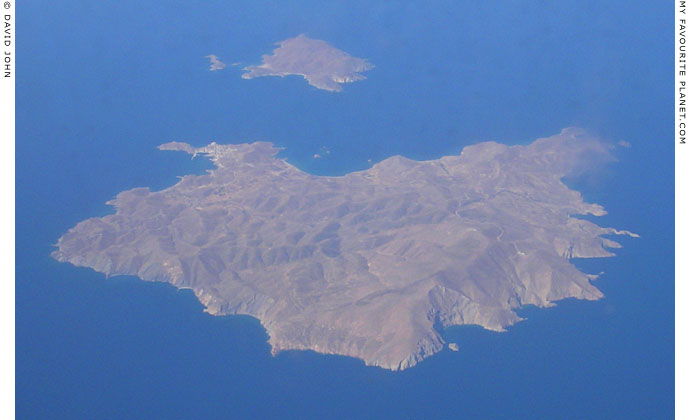 Aerial view of the Northern Aegean islands Psara and Antipsara, Greece at My Favourite Planet