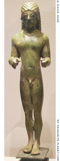 Bronze kouros statuette from Samos in the Altes Museum, Berlin at My Favourite Planet