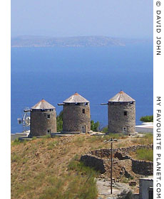 16th century windmills in Patmos, Greece at My Favourite Planet