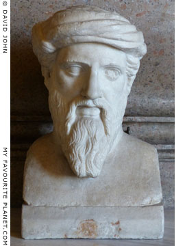 Bust of Pythagoras in Rome at My Favourite Planet