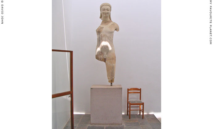 Kouros statue, Samos Archaeological Museum, Vathy, Samos island, Greece at My Favourite Planet