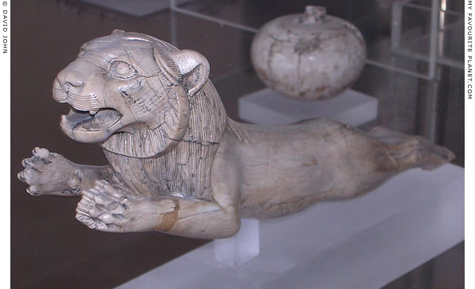 Small ivory lion, Samos Archaeological Museum, Vathy, Samos island, Greece at My Favourite Planet