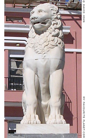 The lion monument to commemorate the Greek War of Independence on Pythagoras Square, Lower Vathy, Samos, Greece at My Favourite Planet The lion monument to commemorate the Greek War of Independence on Pythagoras Square, Lower Vathy, Samos, Greece at My Favourite Planet
