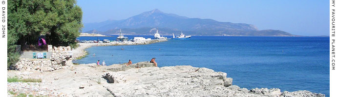The Bay of Pythagorio, Samos and the view of Mount Mykale on the west coast of Turkey at My Favourite Planet The Bay of Pythagorio, Samos and the view of Mount Mykale on the west coast of Turkey at My Favourite Planet