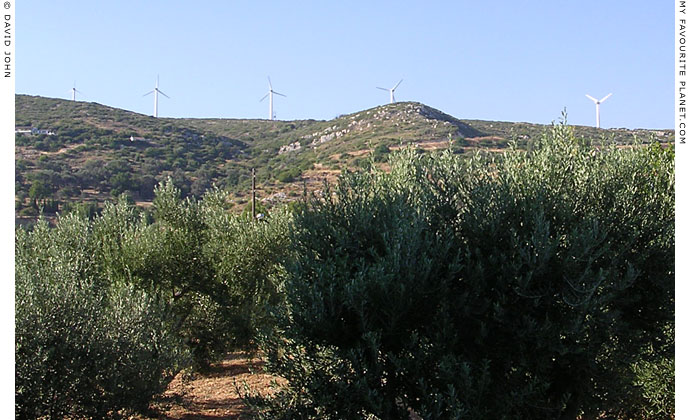 A windpark northeast of Pythagorio, Samos, Greece at My Favourite Planet