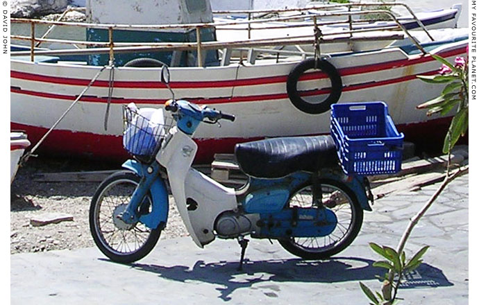 A papaki in the fishing harbour of Kokkari, Samos, Greece at My Favourite Planet