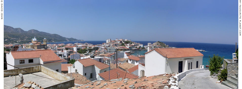 Panoramic view of Kokkari, Samos island, Greece at My Favourite Planet