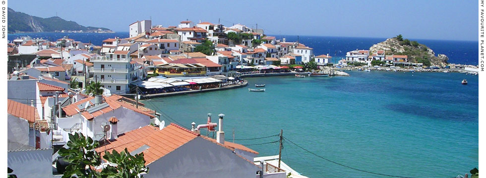 The west side of Kokkari harbour, Samos island, Greece at My Favourite Planet