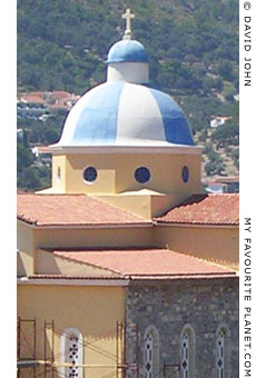 The dome of Agios Nikolaos Church, Kokkari, Samos, Greece at My Favourite Planet