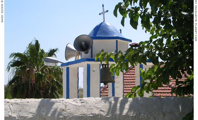 Small but well-equipped chapel bell tower in Pythagorio, Samos, Greece at My Favourite Planet Small but well-equipped chapel bell tower in Pythagorio, Samos, Greece at My Favourite Planet