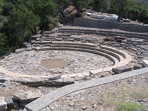 The sacred circle in the Sanctuary of the Great Gods, Samothraki, Greece at My Favourite Planet