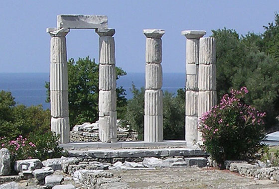 Doric columns of the Hieron, Sanctuary of the Great Gods, Samothrace, Greece at My Favourite Planet Doric columns of the Hieron, Sanctuary of the Great Gods, Samothrace, Greece at My Favourite Planet