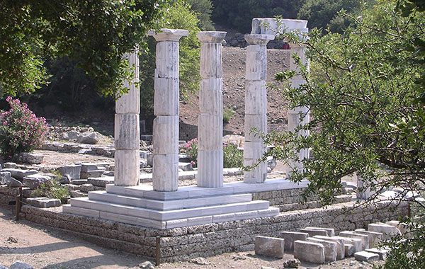 Colonnade of the Hieron, Samothraki, Greece at My Favourite Planet