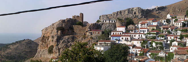 A general view of Chora village, Samothraki, Greece at My Favourite Planet A general view of Chora village, Samothraki, Greece at My Favourite Planet