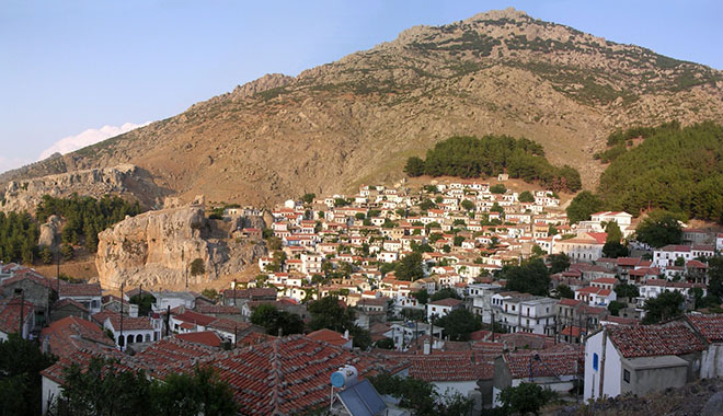 The village of Chora, capital of Samothraki island, Greece at My Favourite Planet The village of Chora, capital of Samothraki island, Greece at My Favourite Planet