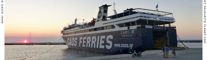 The Alexandroupoli-Samothraki ferry in Kamariotissa harbour, Samothraki, Greece at My Favourite Planet The SAOS II Alexandroupoli-Samothraki ferry in Kamariotissa harbour, Samothraki, Greece at My Favourite Planet