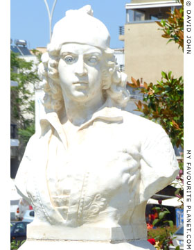 A bust of Themistocles-Timoleon Vizvizi in Alexandroupoli, Thrace, Greece at My Favourite Planet