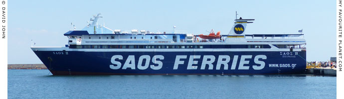 The Saos II ferry for Samothraki in the harbour of Alexandroupoli, Thrace, Greece at My Favourite Planet The Saos II ferry for Samothraki in the harbour of Alexandroupoli, Thrace, Greece at My Favourite Planet