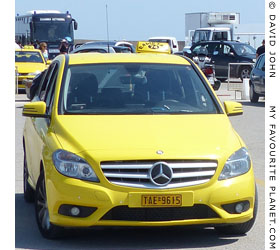 A taxi at Alexandroupoli ferry port, Thrace, Greece at My Favourite Planet
