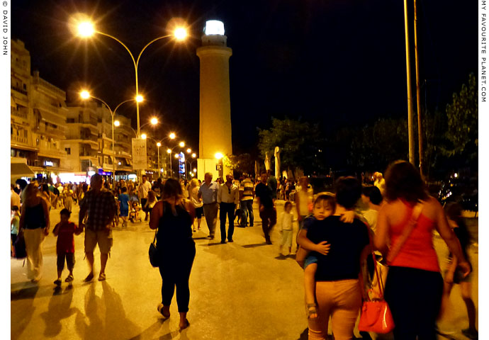 The evening volta along the seafront promenade of Alexandroupoli, Thrace, Greece at My Favourite Planet