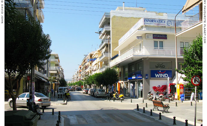 Odos Eleftheriou Venizelou in the centre of Alexandroupoli, Thrace, Greece at My Favourite Planet