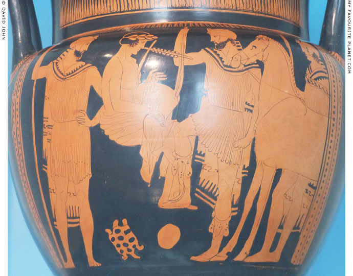 Orpheus playing among Thracians warriors at My Favourite Planet