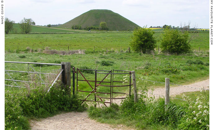 Silbury Hill, West Kennet, viewed from the stile near Swallowhead Springs, Avebury, Wiltshire at My Favourite Planet