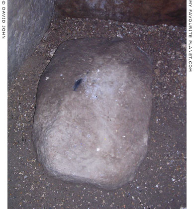 A sarsen stone on the floor inside West Kennet Long Barrow, Avebury, Wiltshire at My Favourite Planet A sarsen stone on the floor inside West Kennet Long Barrow, Avebury, Wiltshire at My Favourite Planet