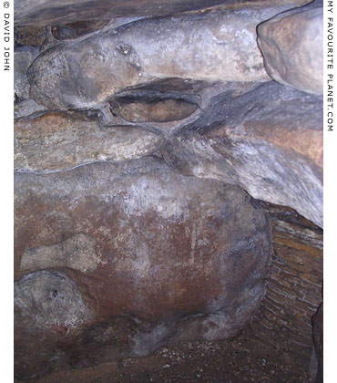 A stone wall inside the West Kennet Long Barrow, Avebury, Wiltshire at My Favourite Planet A stone wall inside the West Kennet Long Barrow, Avebury, Wiltshire at My Favourite Planet