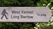 Signpost to West Kennet Long Barrow, Avebury, Wiltshire at My Favourite Planet