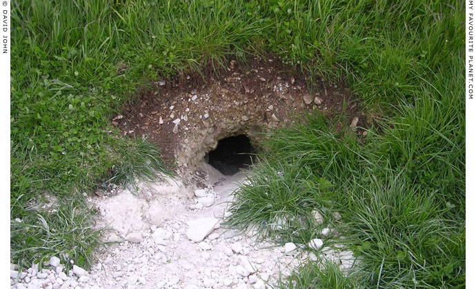 Animal burrow on Waden Hill, West Kennet, Wiltshire at My Favourite Planet