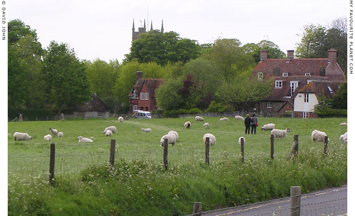 View of Avebury village from Avebury Henge, Wiltshire at My Favourite Planet