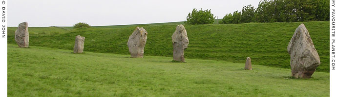 A row of megaliths of Avebury Henge, Wiltshire at My Favourite Planet