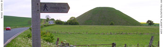 The A4 road passes to the south of Silbury Hill, Wiltshire at My Favourite Planet