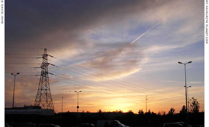 Sunset over a car park in Swindon, Wiltshire at My Favourite Planet