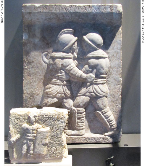 Relief of gladiatorial combat from Ephesus, Turkey at My Favourite Planet