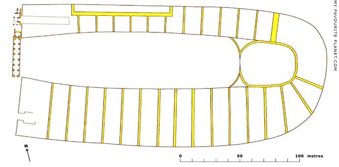 Plan of the Stadium in Ephesus at My Favourite Planet