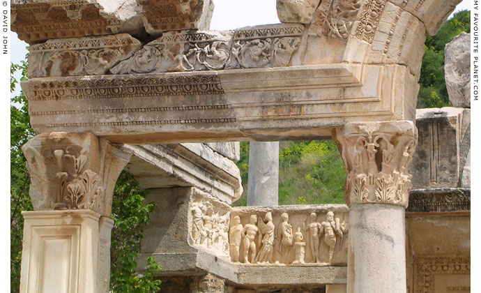 The left side of the porch of the Temple of Hadrian, Ephesus at My Favourite Planet