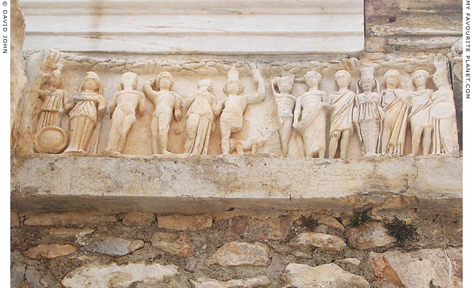 The Theodosius frieze on the right of the porch of the Temple of Hadrian, Ephesus at My Favourite Planet