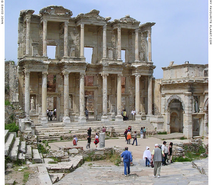 The facade of the Library of Celsus, Ephesus, Turkey at My Favourite Planet