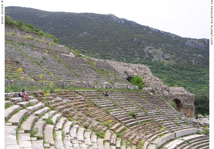 The upper seating rows on the south side of the Great Theatre, Ephesus at My Favourite Planet