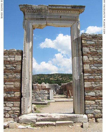 A marble doorframe in the Aghia Maria Church, Ephesus at My Favourite Planet